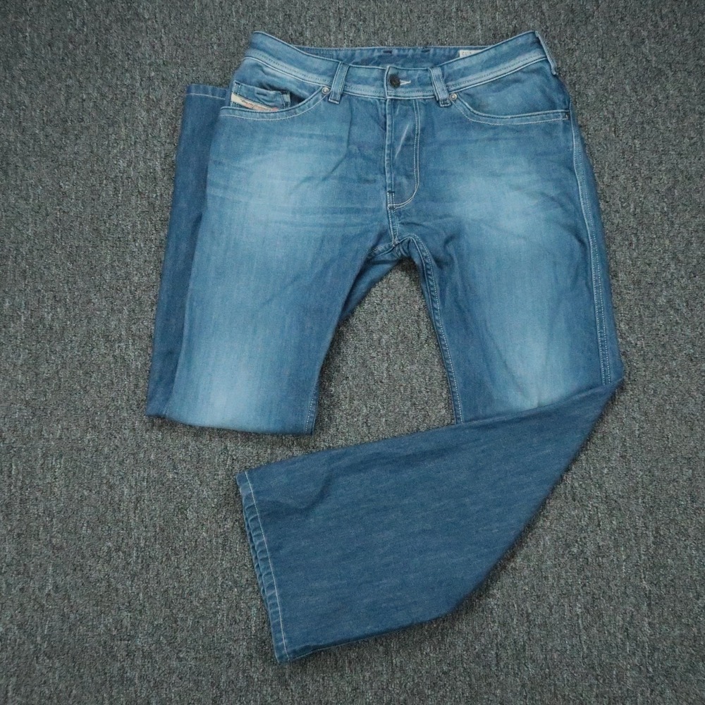 Diesel Jeans Mens 31x30 Blue Ruky Bootcut 5 Pocket Medium Wash Denim